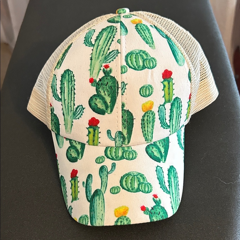 Cactus Print Mesh Cap